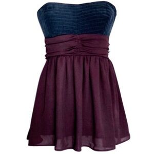 Maeve strapless two toned blouse ladies US 8